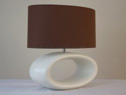 Lampa stołowa - Biała - 45x30x49cm 