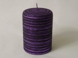 Świeca ozdobna - Fiolet velvet - 7x10cm
