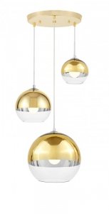 Lampa wisząca - Nowoczesna Potrójna - Złota - Veroni Trio