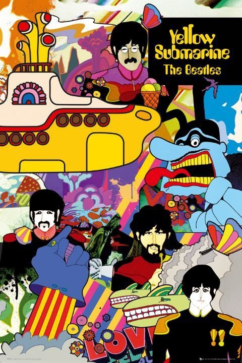 The Beatles Yellow Submarine - plakat