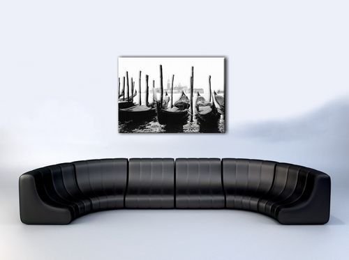 Obraz do salonu - Wenecja, gondole - 120x90 cm - Dekoracje ścienne - DecoArt24.pl