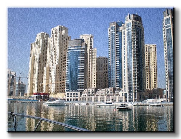 Dubai Marina Buildings - Obraz na płótnie