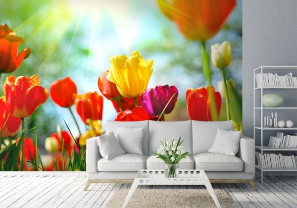Fototapeta do kuchni - Wiosenne kwiaty - 254x183 cm