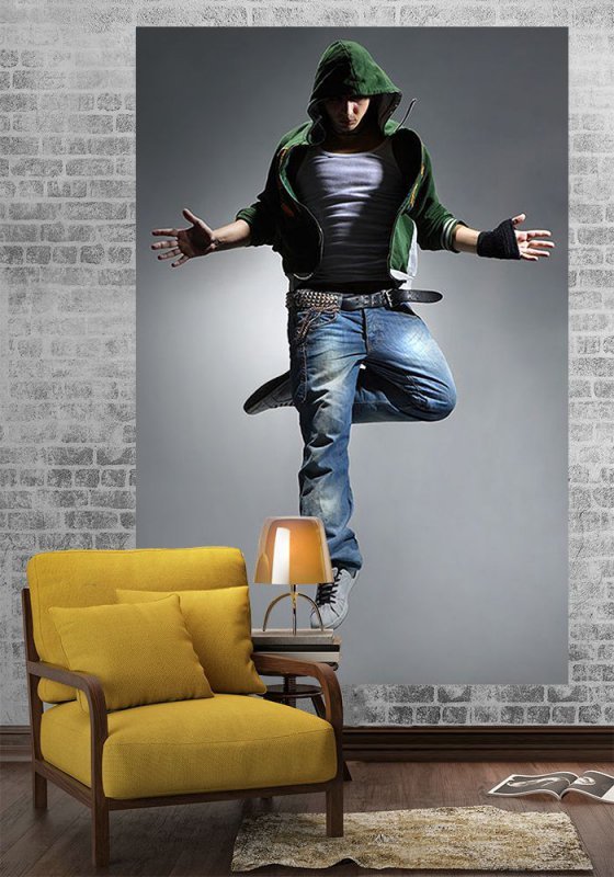 Fototapeta na ścianna - Cool looking dancer, jump - 115x175 cm