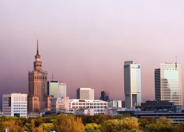 Fototapeta na ścianę - Warszawa, panorama miasta - 320x230cm