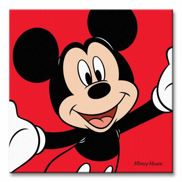 Obraz na płótnie - Mickey Mouse (Red)