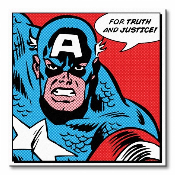 Captain America (For Truth and Justice) - Obraz na płótnie