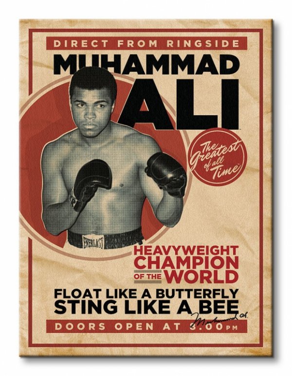 Muhammad Ali (Retro - Corbis) - Obraz na płótnie