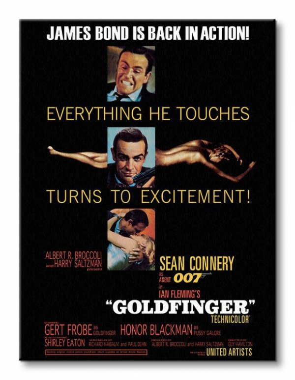 James Bond (Goldfinger - Excitement) - Obraz na płótnie