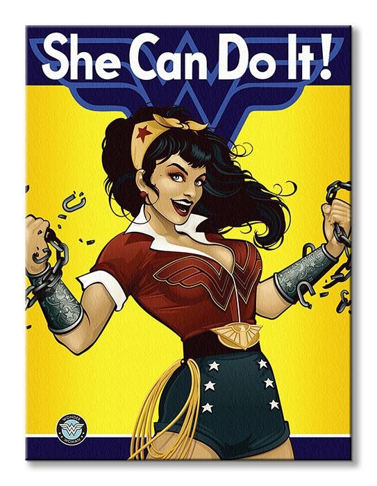 Wonder Woman (She can do it) - Obraz na płótnie