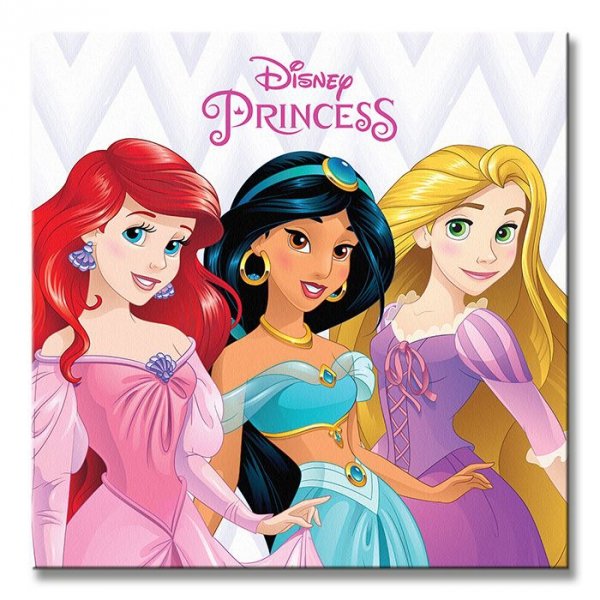 Disney Princess (Ariel, Jasmine and Rapunzel) - Obraz na płótnie