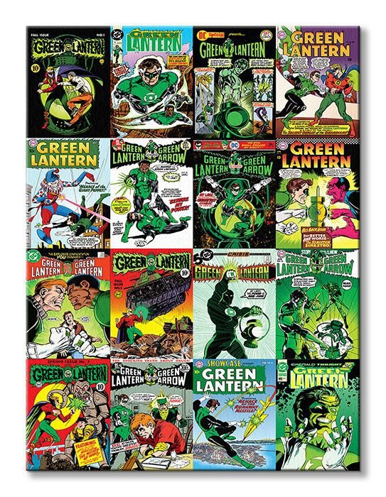 Obraz na płótnie - DC Comics Green Lantern (Kolaż okładek)