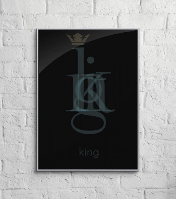 Plakat na ścianę - King - Król - 50x70 cm