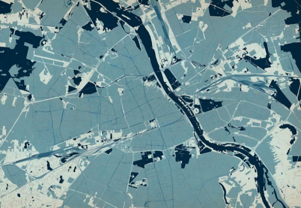 Fototapeta na ścianę - Warszawa - Mapa