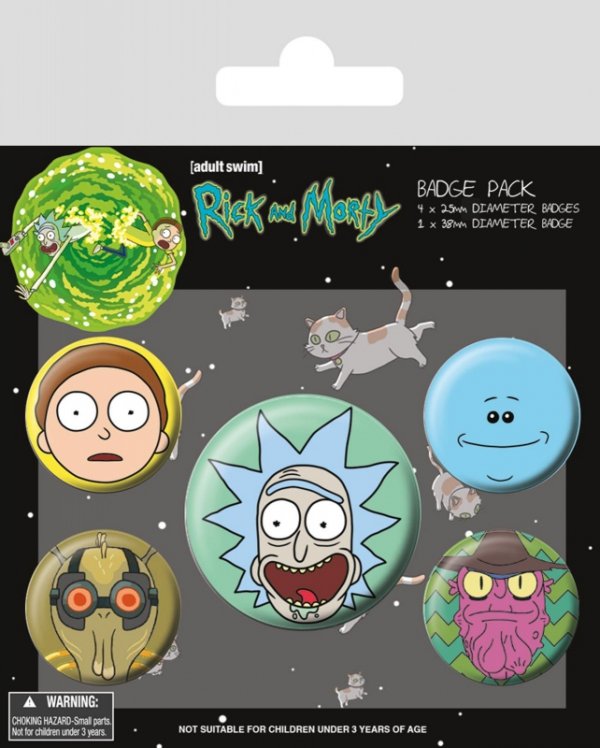 Rick and Morty (Heads) - przypinki