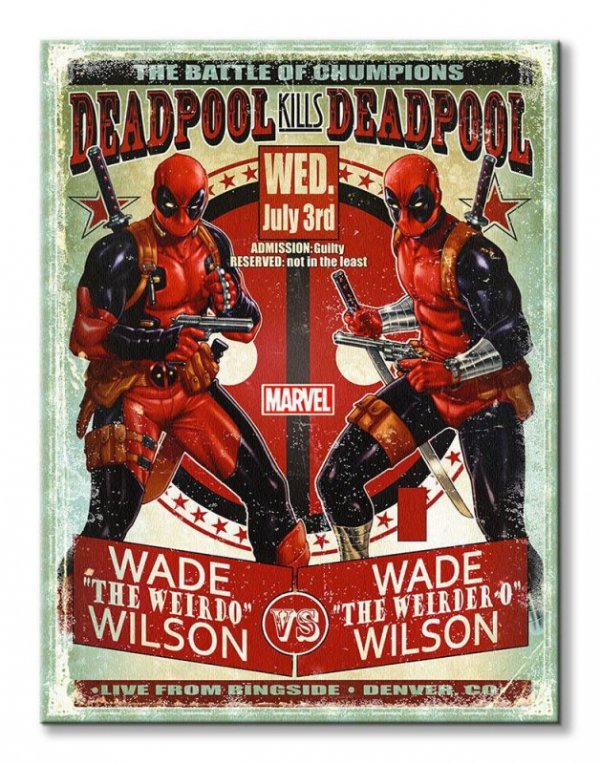 Deadpool Wade vs Wade - obraz na płótnie