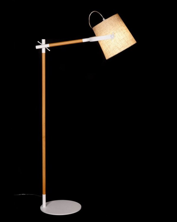 Lampa Podłogowa - Kremowa Stojąca - Lapidus - dekoracyjne oświetlenie salonu - decoart24