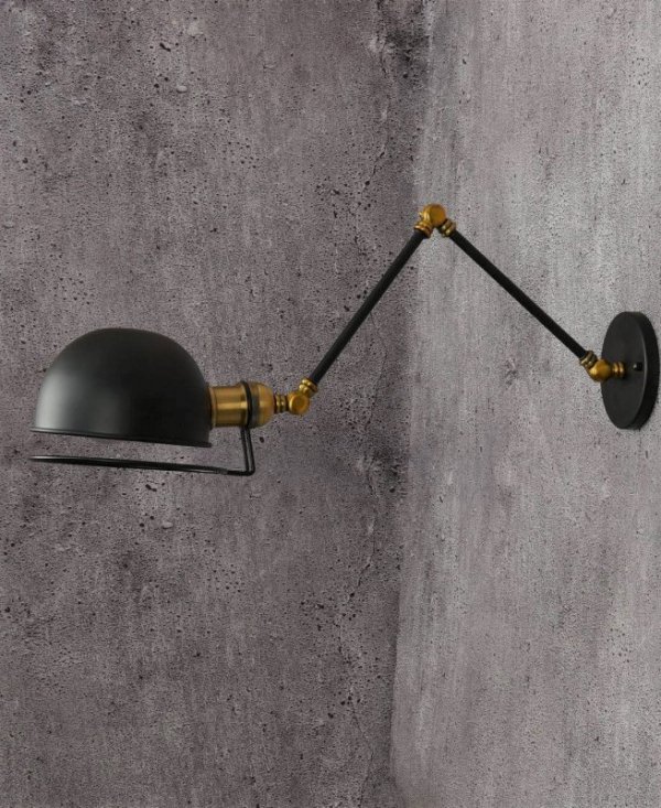 Lampa ścienna - Kinkiet Loft Czarny - Glum W2 - Dekoracje do domu - decoart24.pl