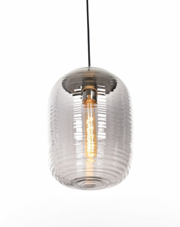 Lampa wisząca szklana - Chromowana Mirella - nowoczesne oświetlenie - decoart24.pl