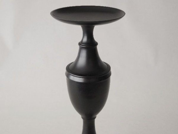 Świecznik - Czarny - Aluminium - 17,5x56cm 