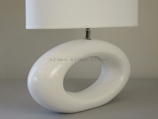 Lampa stołowa - Czysta Biel - 40x17x47cm