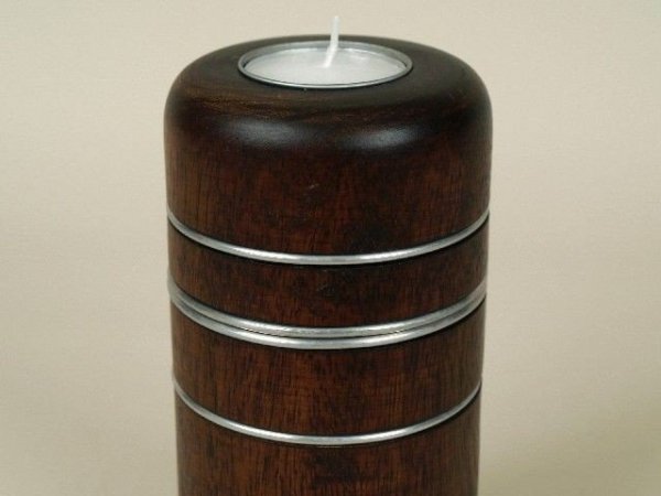 Świecznik - Drewno Mango - 8x15cm