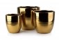 Doniczki ceramiczne - Komplet 3szt. Złoto - Neva Gold 