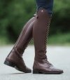 ELT PORTLAND POLO Oficerki jeździeckie damskie sznurowane BRĄZOWE