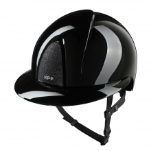 KEP ITALIA SMART NOVA METAL POLISH POLO VISOR STAR BLACK Kask jeździecki z szerokim daszkiem