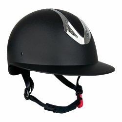 YORK AMETHYST SHINY SILVER Kask jeździecki regulowany