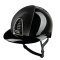 KEP ITALIA Cromo 2.0 Riding Helmet / Polish Metal Black / Verona Chrome Black Kask jeździecki SZEROKI DASZEK