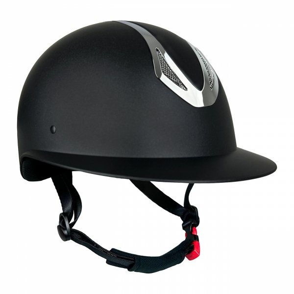 YORK AMETHYST SHINY SILVER Kask jeździecki regulowany