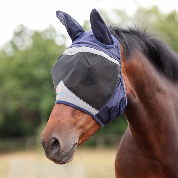 SHIRES EQUESTRIAN PRO FINE MESH Maska przeciw owadom dla konia