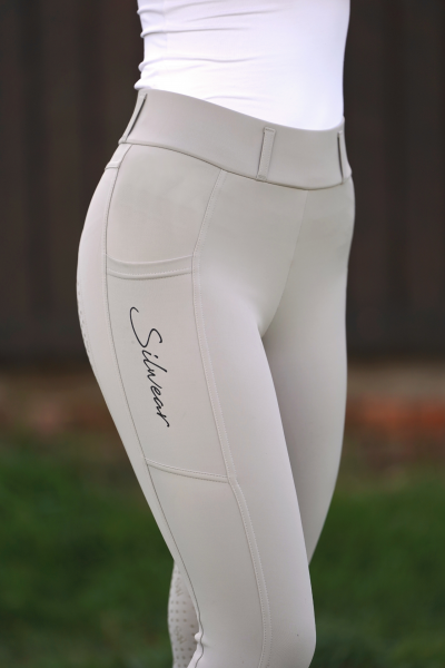 SILWEAR COMFORT PRO Legginsy jeździeckie z wysokim stanem i pełnym lejem silikonowym