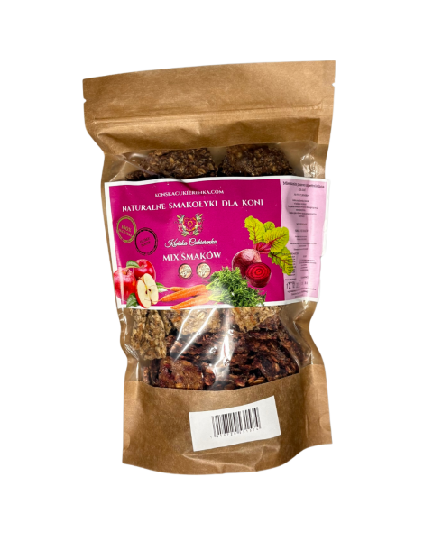KOŃSKA.. CUKIERENKA Smakołyki/Cukierki naturalne dla koni RÓŻNE SMAKI 1L