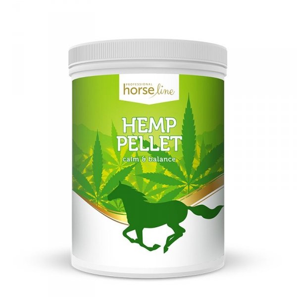 .HorseLinePRO HEMP PELLET Preparat łagodzący napięcia, nadpobudliwość i stres u koni 1,5kg