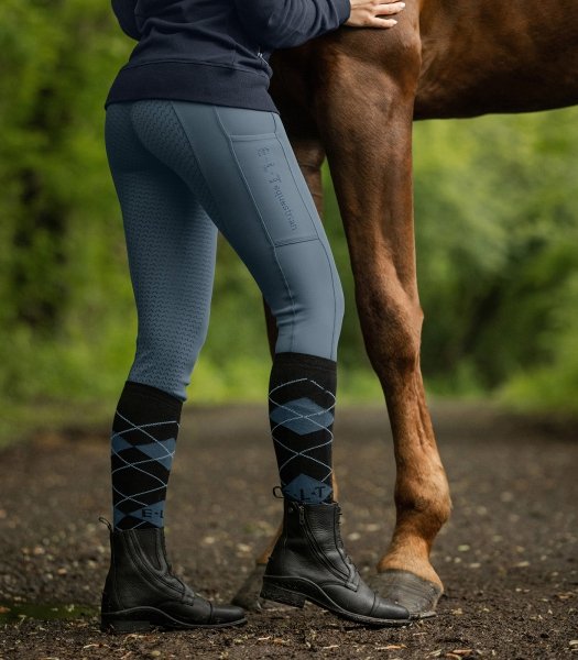 ELT ELLA GLAM Legginsy jeździeckie damskie z silikonowym lejem DZIECIĘCE