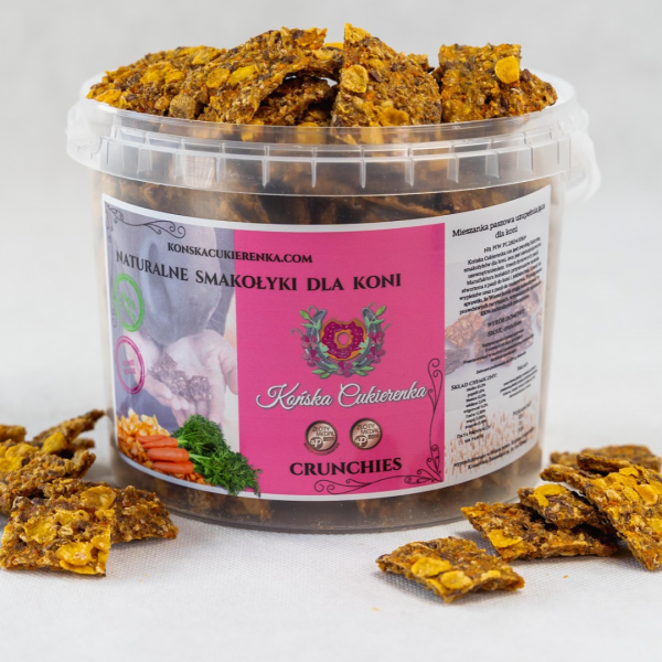 KOŃSKA. CUKIERENKA Smakołyki/Cukierki naturalne dla koni CRUNCHIES 1L