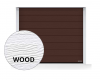 Brama LPU 42 3000 x 2250 mm, Przetłoczenia M, Woodgrain, kolor RAL 8028 brązowy + prowadzenie Z