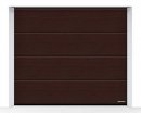 Brama LPU 42 6000 x 2125 mm, Przetłoczenia L, Decograin, Rosewood + prowadzenie N