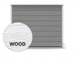 Brama RenoMatic 2500 x 1900 mm, Przetłoczenia M, Woodgrain, kolor RAL 9007 szare aluminium + prowadzenie Z