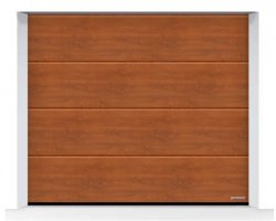 Brama LPU 42 2750 x 2500 mm, Przetłoczenia L, Decograin, Golden Oak + prowadzenie Z