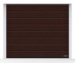 Brama LPU 42 5000 x 2000 mm, Przetłoczenia M, Decograin, Rosewood + prowadzenie N