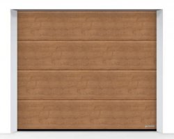 Brama LPU 42 5000 x 2250 mm, Przetłoczenia L, Decograin, Winchester Oak + prowadzenie N