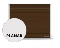 Brama RenoMatic 2375 x 2125 mm, Przetłoczenia M, Planar, kolor CH 8028 Matt deluxe brązowy + prowadzenie Z
