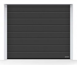 Brama LPU 42 2315 x 2080 mm, Przetłoczenia M, Decograin, Titan Metallic CH 703 + prowadzenie Z