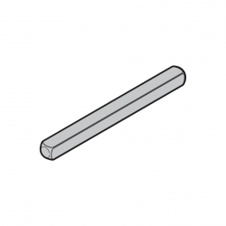 Wymienny trzpień czworokątny, długość 115 mm, do kompletu okuć (klamka z gałką), TopComfort, ThermoSafe