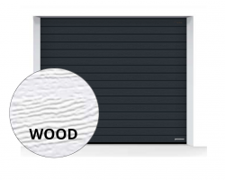 Brama LPU 42 5500 x 2250 mm, Przetłoczenia S, Woodgrain, kolor RAL 7016 antracytowy + prowadzenie N