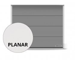 Brama RenoMatic 2500 x 2250 mm, Przetłoczenia L, Planar, kolor CH 9007 Matt deluxe szare aluminium + prowadzenie Z