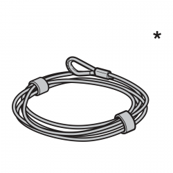Lina stalowa Ø 3 mm, L = 3500, typ N, komplet